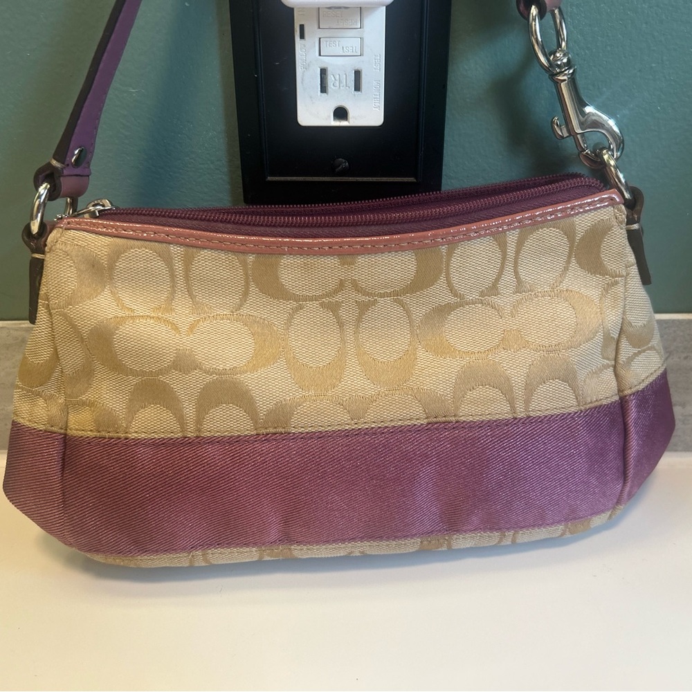 Coach Beige and Purple Women's Bag